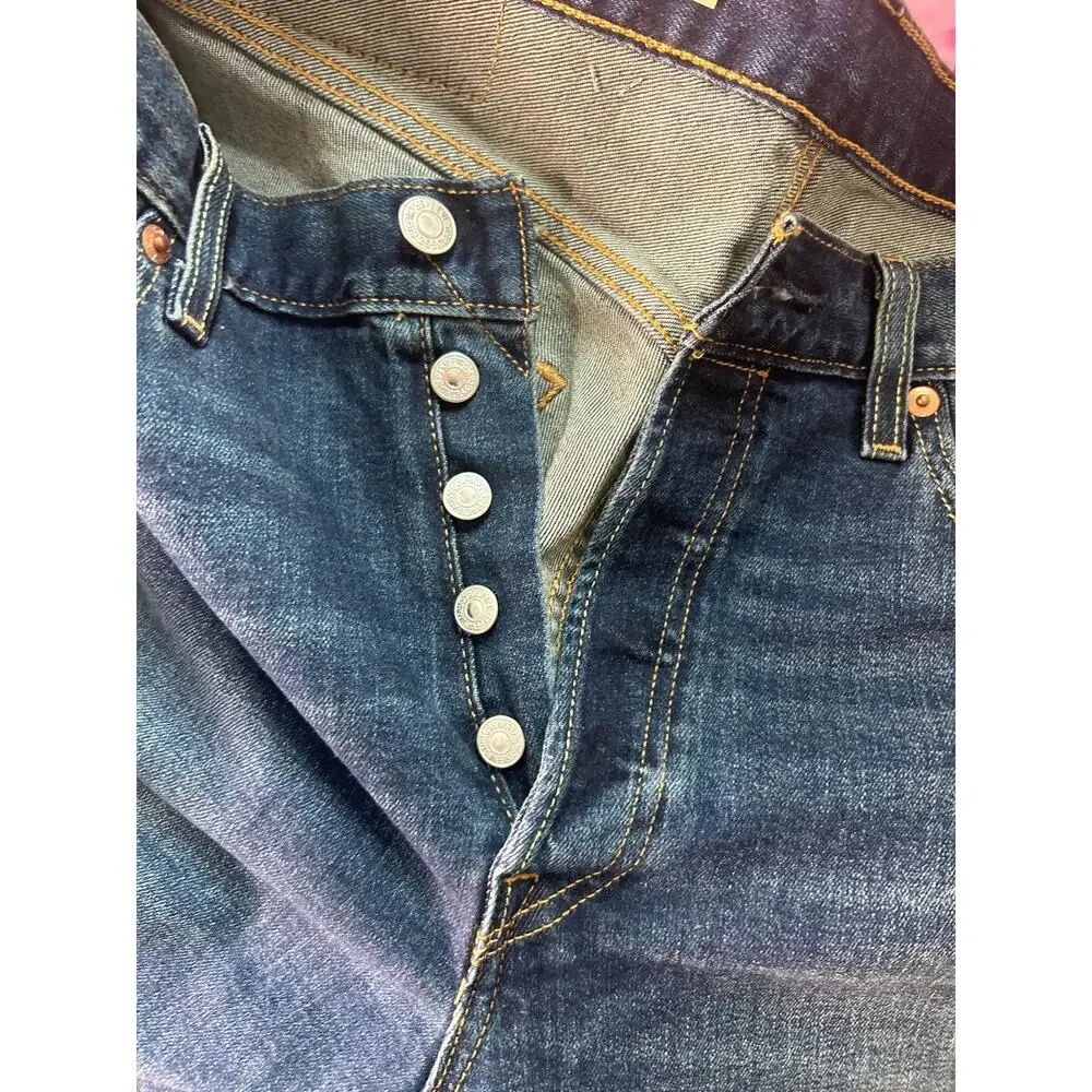 NWT Levi's 501 Original Men's Jeans Dark Wash Straight Leg Denim Levis 33 x 32
